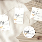 パールとプロセッコブライダルシャワーありがとう フェイバータグ