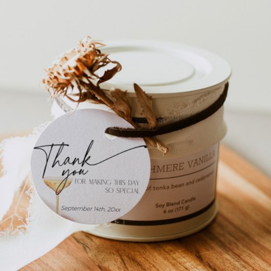 パールとプロセッコブライダルシャワーありがとう フェイバータグ