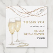 パールとプロセッコブライダルシャワーありがとう フェイバータグ (裏面)