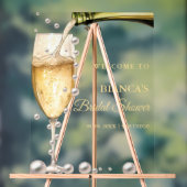 パールとプロセッコブライダルシャワーウェルカムサイン アクリルサイン (ニュートラル)