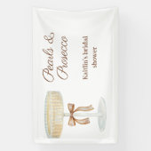 パールとプロセッコブライダルシャワーラブ 横断幕 (縦)