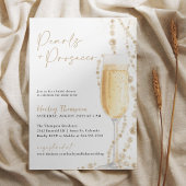 パールとプロセッコブライダルシャワー、ブランチ&バブリー 招待状