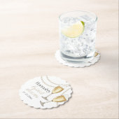 パールとプロセッコ　エレガントなブライダルシャワー ペーパーコースター (インサイチュ)