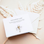 パールとプロセッコ カスタム ブライダルシャワー エンクロージャーカード
