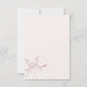 パールとプロセッコ ピンクのブライダルシャワー サンキューカード (裏面)