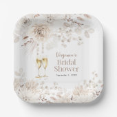 パールとプロセッコ ペーパープレート (正面)