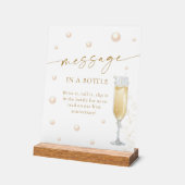 パールとプロセッコ メッセージ イン ア ボトル ゲーム アクリルサイン (傾斜)