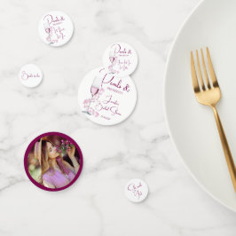 パールとプロセッコ 現代エレガントなブライズシャワー コンフェッティ