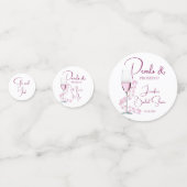 パールとプロセッコ 現代エレガントなブライズシャワー コンフェッティ (正面)