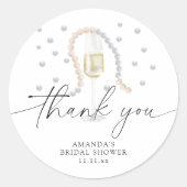 パールとプロセッコ - 結婚前のお礼パーティ ラウンドシール (正面)