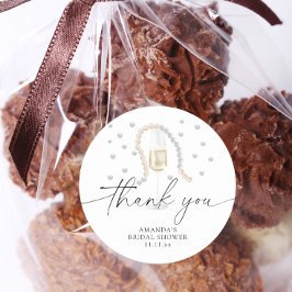 パールとプロセッコ - 結婚前のお礼パーティ ラウンドシール