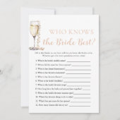 パールとプロセッコ 誰が花嫁を一番知っている？ ゲーム 招待状 (正面)