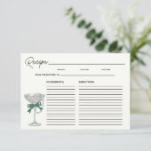 パールとリボンのブライダルシャワーレシピカード (スタンド正面)