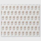 パールとリボンの貝殻オーナメント ラッピングペーパー (フラット)