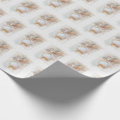 パールとリボンの貝殻オーナメント ラッピングペーパー (角)