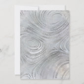 パールにラグジュアリーシルバー 25周年パーティー 招待状 (裏面)