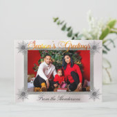 パールに銀縁どと雪片を付けた写真 シーズンカード (スタンド正面)