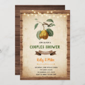 パールのカップルシャワーテーマ 招待状 (正面/裏面)