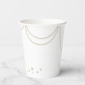 パールのプロセッコ エレガント ブライダルシャワー 感謝 紙コップ (裏面)