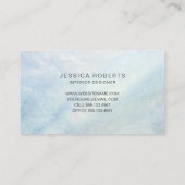 パールのライトブルーの母パタストライプーンエレガント 名刺 (裏面)
