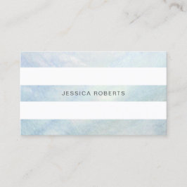 パールのライトブルーの母パタストライプーンエレガント 名刺