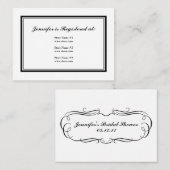 パールの白黒のTuxedoレジストリカード エンクロージャーカード (正面/裏面)