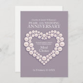 パールの結婚記念日の食事オプションカード エンクロージャーカード (正面/裏面)