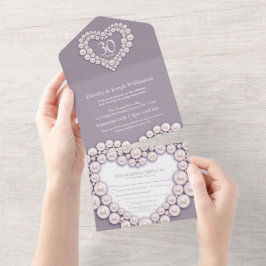 パールの結婚記念日30年イベント全てにおいて オールインワン招待状