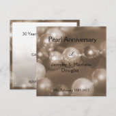 パールの結婚30周年記念日お祝い 招待状 (正面/裏面)