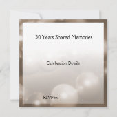 パールの結婚30周年記念日お祝い 招待状 (裏面)