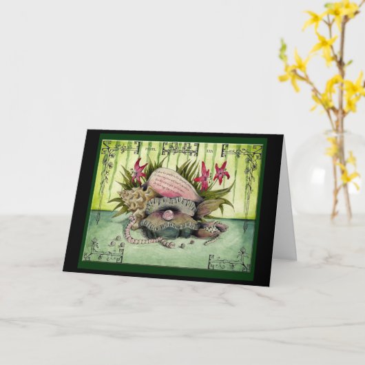 パールの30周年結婚記念日のギフトカード カード (黄色い花)