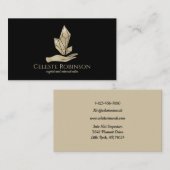 パールはっきりしたクリスタルハンドボーカスタムホ宝石ロゴ 名刺 (正面/裏面)