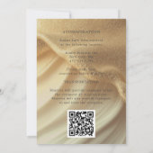 パールアイボリーエレガントグリッター結婚タイポグラフィ 招待状 (裏面)