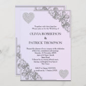 パールアイボリーグラデーショングリッター金結婚属箔 招待状 (正面/裏面)