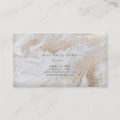 パールアイボリーホワイト金ゴールドグレーマーブルグラムビップ 名刺 (裏面)