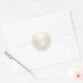 パールアイボリー結婚封筒用シール ラウンドシール (封筒)