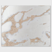パールアイボリー金ゴールドシャンパンメタリックグレーマーブル ラッピングペーパー (フラット)