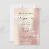 パールアイボリーVIPパパーソナライズされたリブライダルシャワー 招待状 (裏面)