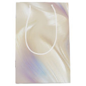 パールアクアかわいらしパープルスワール ミディアムペーパーバッグ (正面)