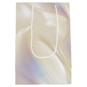 パールアクアかわいらしパープルスワール ミディアムペーパーバッグ (裏面)