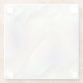 パールアクアかわいらしブルーパープルスワール ガラスコースター (裏面)