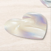 パールアクアかわいらしブルーパープルスワール ペーパーコースター (アングル)