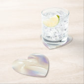 パールアクアかわいらしブルーパープルスワール ペーパーコースター (インサイチュ)