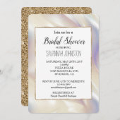 パールアクアかわいらしブルーパープルスワール 招待状 (正面/裏面)