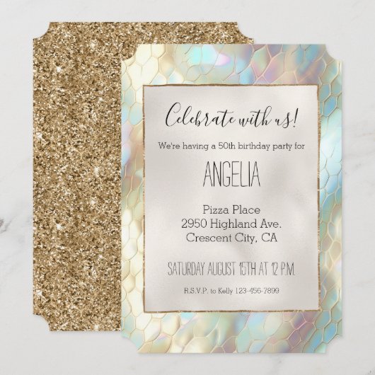 パールアクアスネーク 招待状 (正面/裏面)