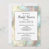 パールアクアブルースネーク ブライダルシャワー 招待状 (正面)