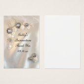 パールアンドダイアモンドサンキューキンセニェラメッセージカード (正面&裏面)