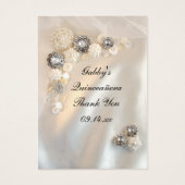 パールアンドダイアモンドサンキューキンセニェラメッセージカード (正面)