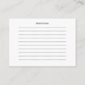 パールアンドプロセッコテーマブライダルシャワーレシピ エンクロージャーカード (裏面)