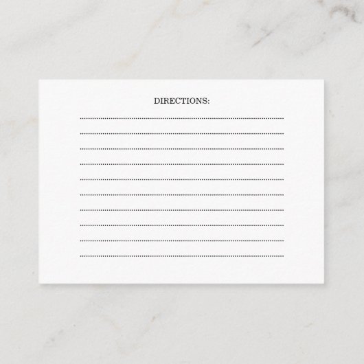 パールアンドプロセッコテーマブライダルシャワーレシピ エンクロージャーカード (裏面)